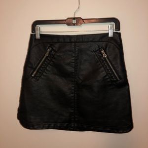 Black leather Skirt